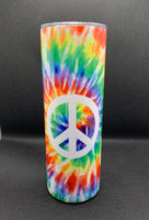 Tie Dyed Peace Sign 20oz tumbler