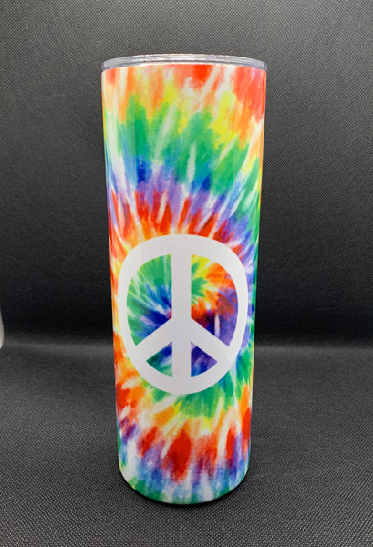 Tie Dyed Peace Sign 20oz tumbler