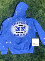 Lake Fenton Football bleached hoodie