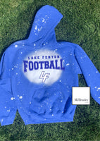 Lake Fenton Football bleached hoodie