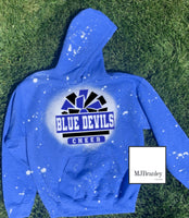 Lake Fenton Cheer bleached hoodie