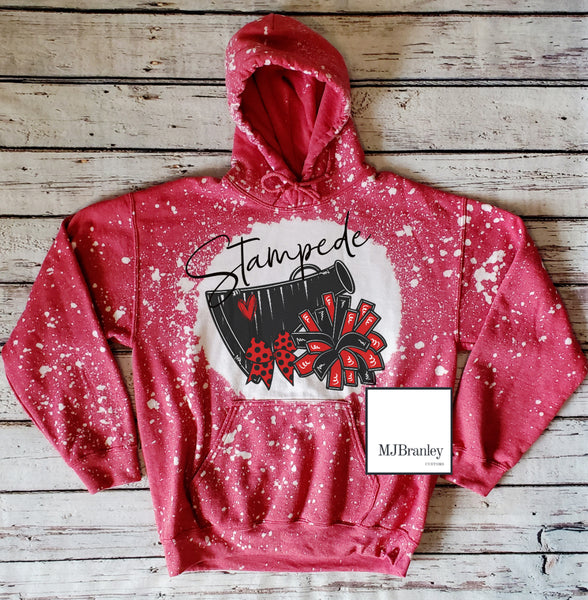 Stampede Cheer bleached hoodie