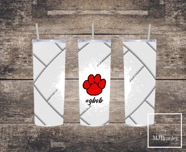 Volleyball  20oz tumbler - customizable